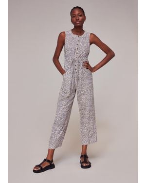 Whistles Dashed Leopard Jess Jumpsuit - Multicolour