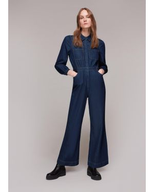 Whistles Lilly Denim Jumpsuit - Blue