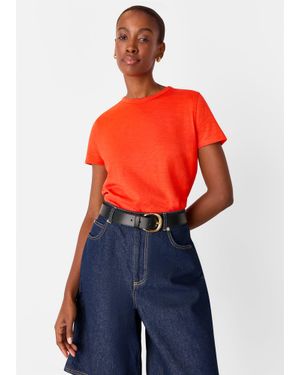 Whistles Posie Double Trim Tee - Blue