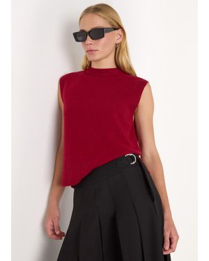 Whistles Wool Sleeveless Tank - Red
