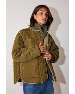 Whistles Reversible Quilted Coat - Natural
