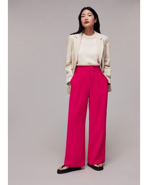 Whistles Fran Pleat Front Trouser - Pink