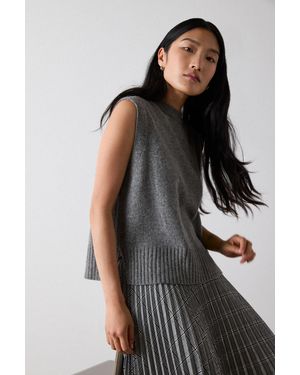 Whistles Wool Sleeveless Tank - Grey