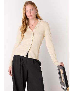Whistles Phoebe Knit Shirt - Natural
