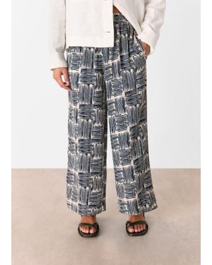 Whistles Petite Hatch Squares Cropped Trouser - Multicolour
