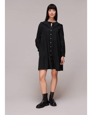 Whistles Willa Frill Trapeze Dress - Black