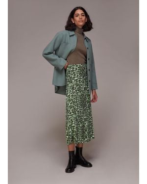 Whistles Clouded Leopard Skirt - Grey