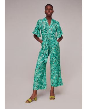Whistles Pansy Meadow Jumpsuit - Green