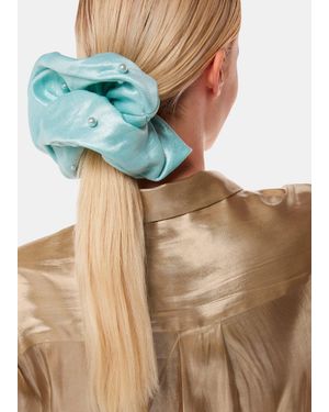 Whistles Large Beaded Scrunchie - Blue