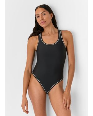 Whistles Piper Contrast Swimsuit - Blue