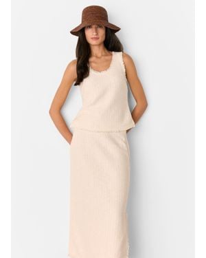 Whistles Straw Bucket Hat - White