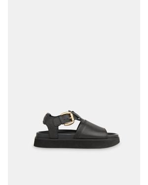 Hai Whistles K Chunky Buckle Sandal - White