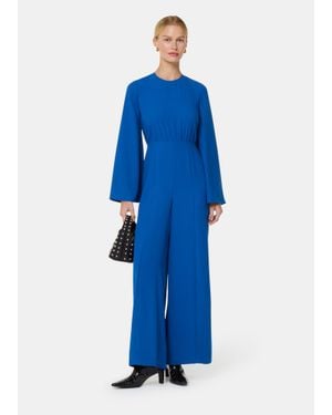 Whistles Bonnie Gathered Jumpsuit - Blue