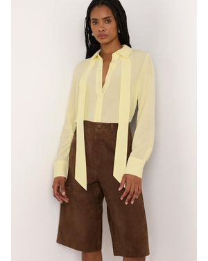 Whistles Tie Detail Classic Shirt - Natural
