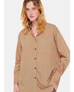 Whistles Stripe Oversized Shirt - Natural