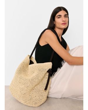 Whistles Attie Rope Handle Straw Tote - Natural