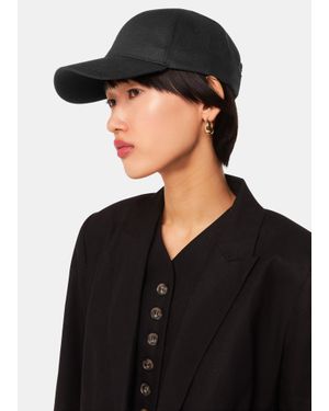 Whistles Linen Cap - Black