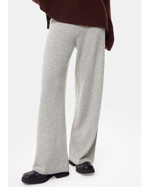Whistles Cashmere Straight Leg Jogger - Grey
