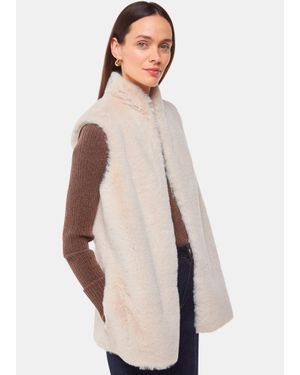 Whistles Faux Fur Gilet - Natural