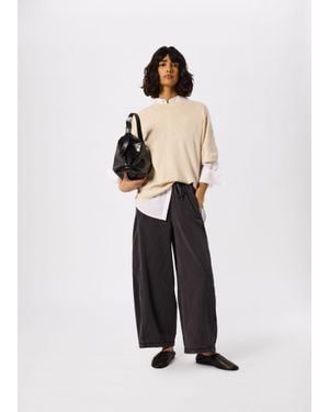 Whistles Petite Casual Denim Barrel Trouser - White
