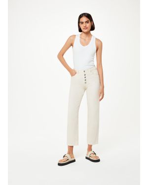 Whistles Authentic Hollie Button Jean - White
