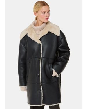 Whistles Luella Faux Fur Coat - Black