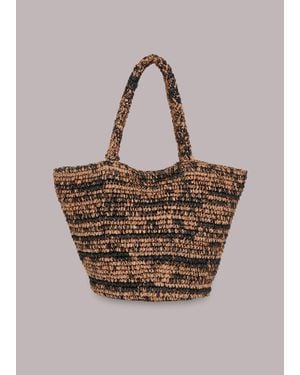 Whistles Renee Paper Weave Tote - Multicolour