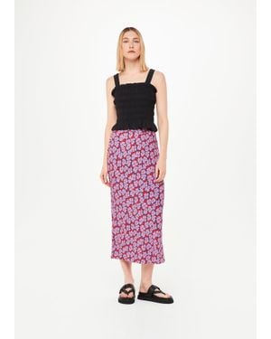 Whistles Farfalle Print Bias Cut Skirt - Pink