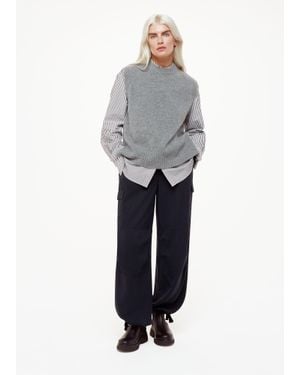 Whistles Petite Grace Luxe Cargo Pant - Grey