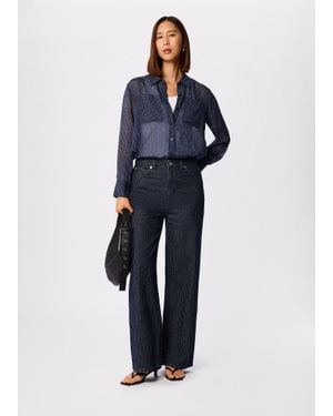 Whistles Authentic Stripe Jean - Blue