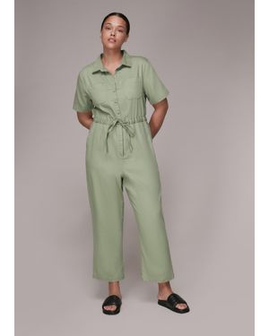 Whistles Nova Tie Detail Jumpsuit - Green