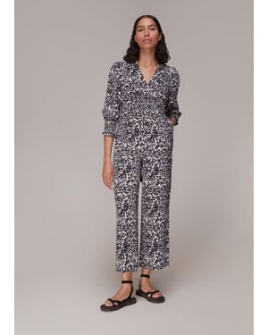Whistles Smudged Cheetah Jumpsuit - Multicolour
