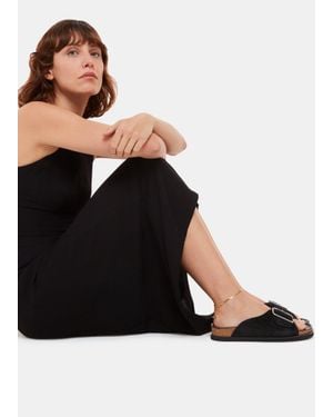 Whistles Classic Snake Chain Anklet - Black