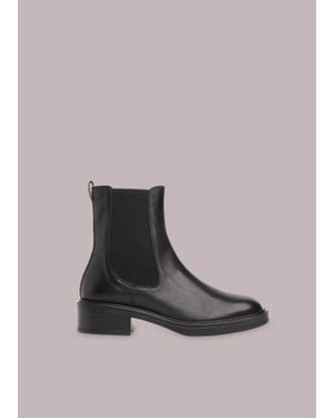 Whistles Rue Elasticated Chelsea Boot - Black