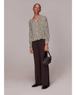 Whistles Wiggle Print Silk Shirt - Multicolour