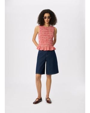 Whistles Authentic Knee Length Short - Blue