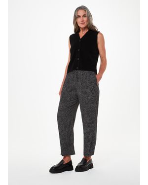 Whistles Scattered Y Print Trouser - Black