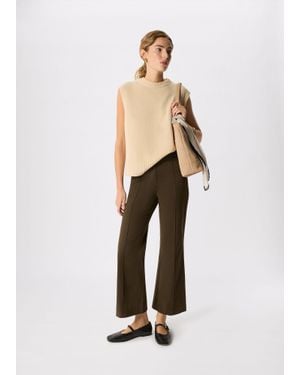 Whistles Pintuck Kickflare Trouser - White
