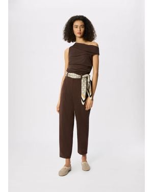 Whistles Petite Tessa Casual Trouser - White