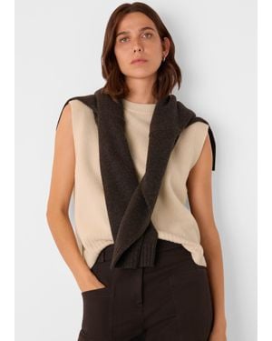 Whistles Wool Sleeveless Tank - Black