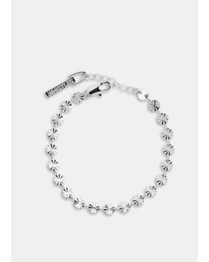 Whistles Textured Circle Chain Bracelet - White