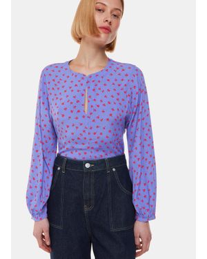 Whistles Scattered Petals Blouse - Purple