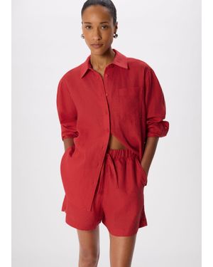 Whistles Ultimate Linen Shirt - Red