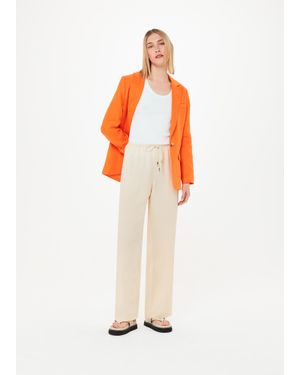 Whistles Anika Tie Front Trouser - Orange