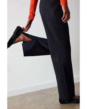 Whistles Petite High Rise Kick Flare Trouser - Black