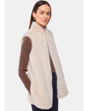 Whistles Faux Fur Gilet - Natural