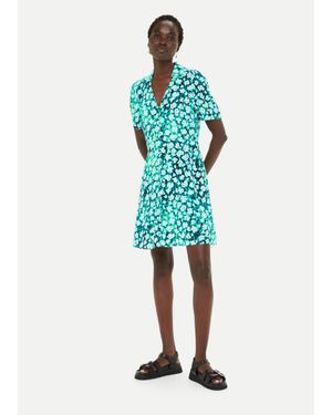 Whistles Floral Petal Rowan Dress - Blue