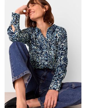 Whistles Leopard Swirl Print Shirt - Blue