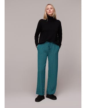 Whistles Pippa Star Check Print Trouser - Multicolour