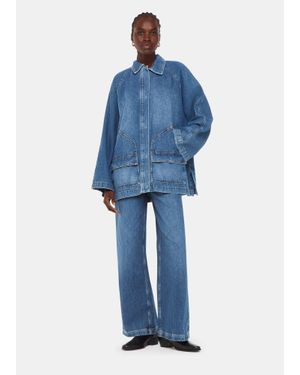 Whistles Flare Sleeve Denim Jacket - Blue